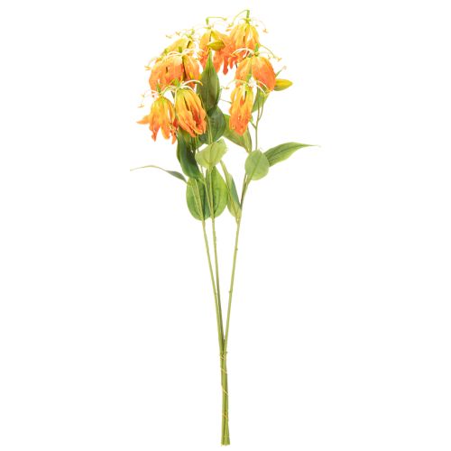 Artificial Gloriosa Flowers in Vibrant Orange with Long Stems, 80cm, Set of 3 | Floristik24.co.uk