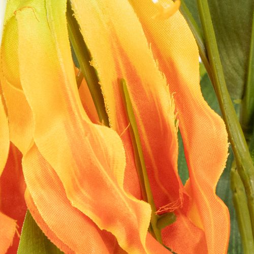 Artificial Gloriosa Flowers in Vibrant Orange with Long Stems, 80cm, Set of 3 | Floristik24.co.uk
