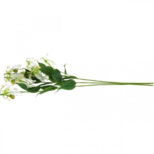 Product Artificial lily, flower decoration, artificial plant, silk flower white L82cm 3pcs