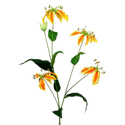 Floristik24 Gloriosa branch orange-yellow 90cm 1pc