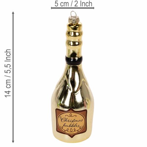 Plastic Cocktail Christmas Tree Ornaments, 6 Assorted Glass and Bottle Decorations, Up to 14 cm | Floristik24.co.uk
