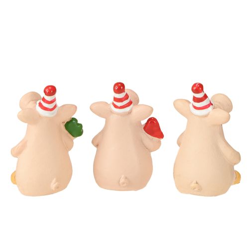 Floristik24 Lucky Pig Decoration Pig with Lucky Charms 5cm 6pcs