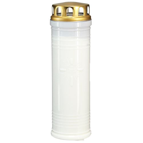 Product Grave candle grave light mourning light white Ø7.5cm H24.5cm
