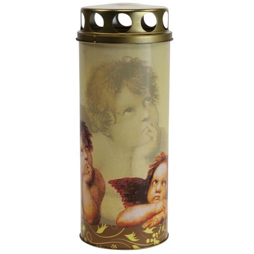Grave candle angel grave candle with motif mourning light Ø6cm H15.5cm