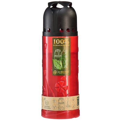 Grave candle red vegetable oil ICP memorial candle H24cm