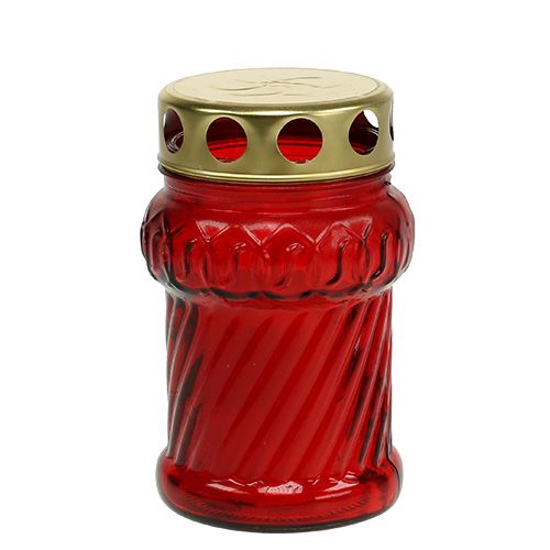 Product Grave light glass red Ø7cm H13cm 8pcs