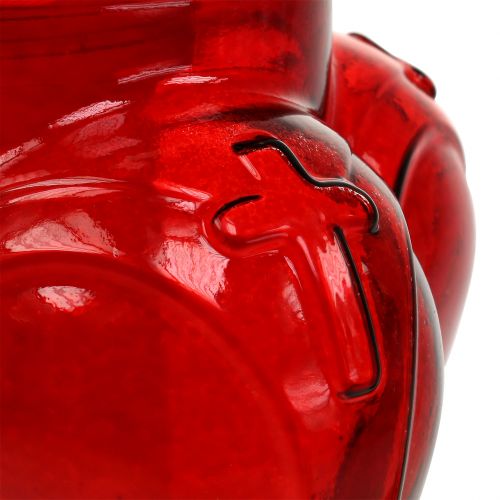 Product Grave light heart 13cm x 13cm H29cm white, red 2pcs