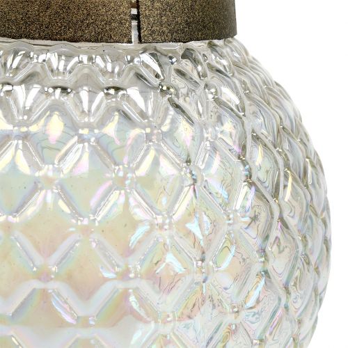 Floristik24 Grave light sphere 28h Ø13cm H24,5cm gold