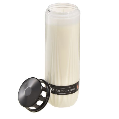 Product Grave candle white lid black burning time 7 days H24cm