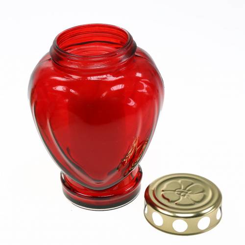 Product Grave light heart red 11.5cm x 8.5cm H17.5cm 4 pcs