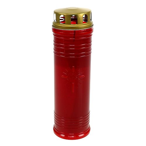 Floristik24 Grave lights red Ø7.5cm H24.5cm 1pc