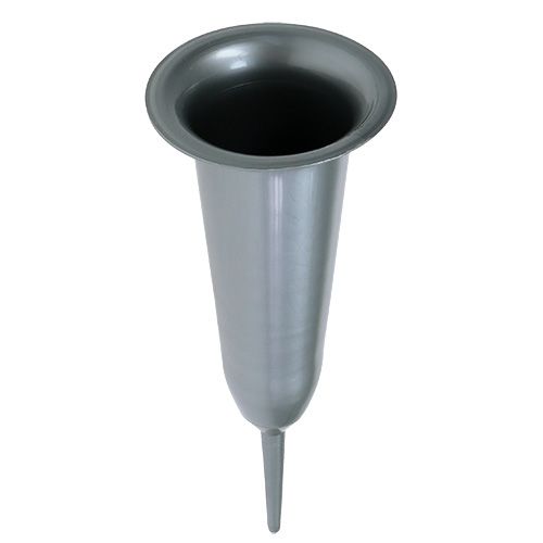 Floristik24 Grave vase silver 28.5cm