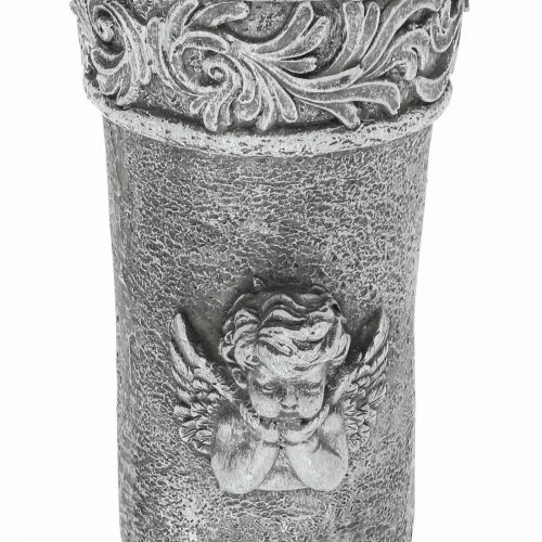Product Grave ornaments Mourning flowers Grave vase with angel L29.5cm