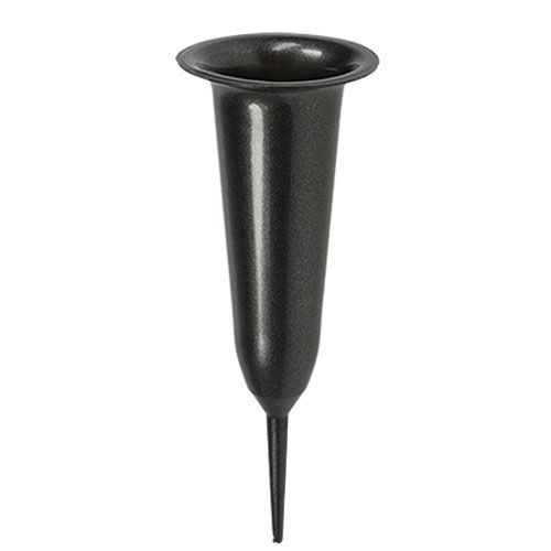 Floristik24 Grave vase anthracite 28.5cm