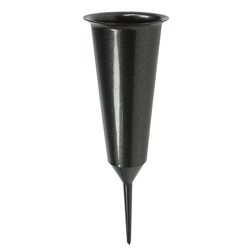 Floristik24 Grave vase anthracite 33cm