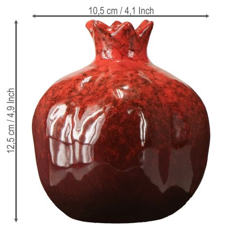 Product Pomegranate decorative vase ceramic red brown Ø10.5cm H12cm