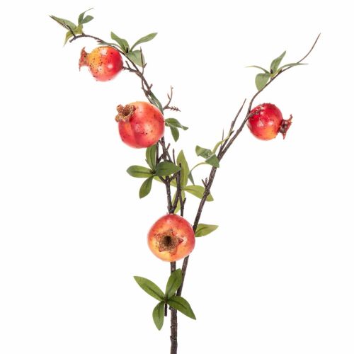 Artificial Pomegranate Branch, 68 cm, Red Fruit for Table Decoration