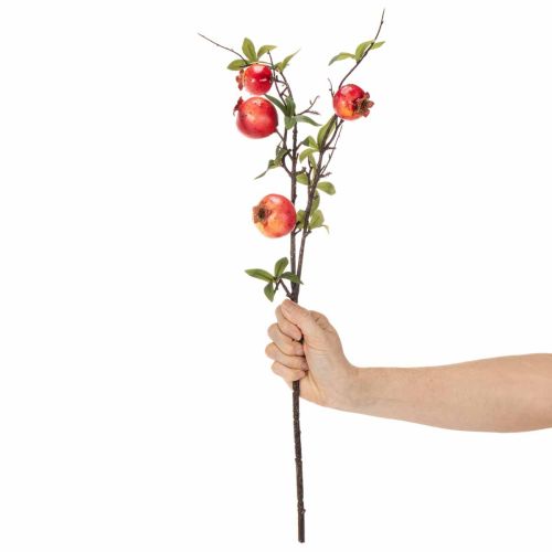 Artificial Pomegranate Branch, 68 cm, Red Fruit for Table Decoration | Floristik24.co.uk