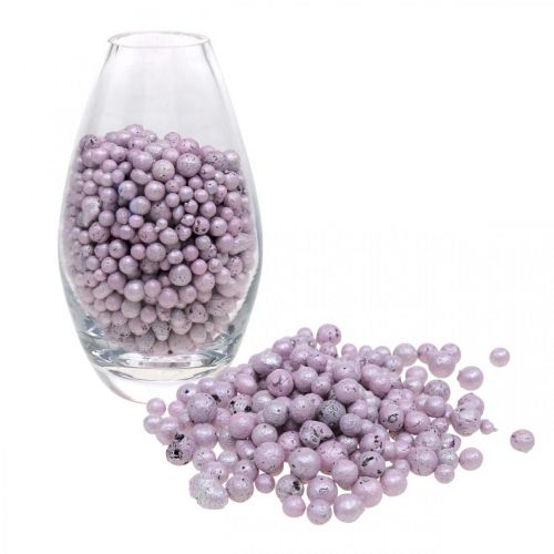Brilliant decorative beads 4mm - 8mm clay granules pink 1l