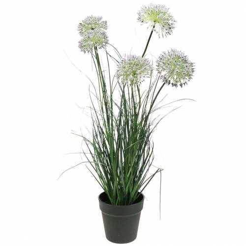 Artificial grasses and flowers in a pot Purple 70cm