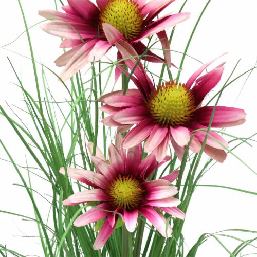 Product Artificial Grass with Echinacea in a pot Pink 44cm