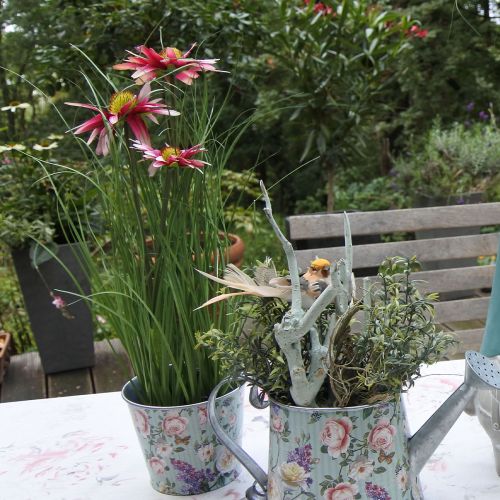 Floristik24 Artificial Grass with Echinacea in a pot Pink 44cm
