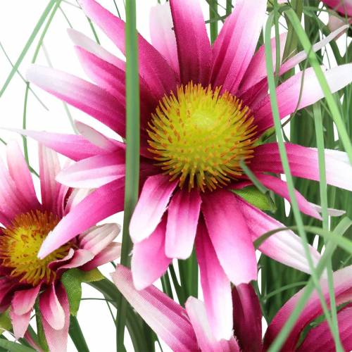 Product Artificial Grass with Echinacea in a pot Pink 63 cm