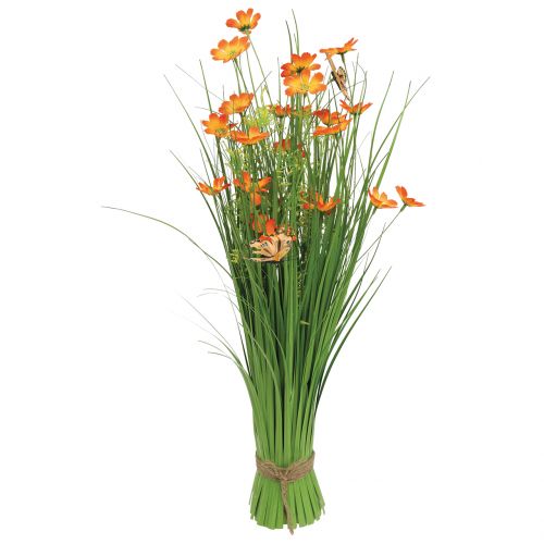 Floristik24 Bunch of grasses with flowers and butterflies Orange Artificial plants 70cm