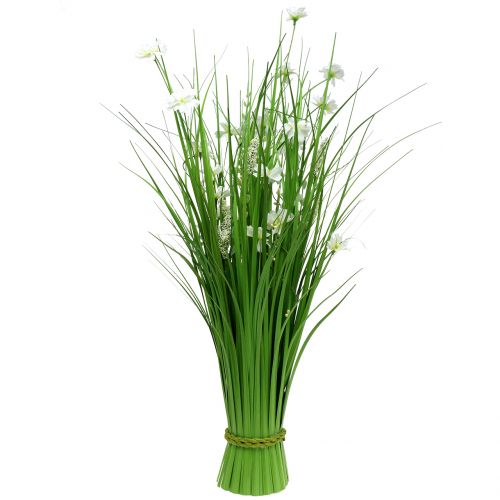 Floristik24 Grasbunch with flowers white 70cm