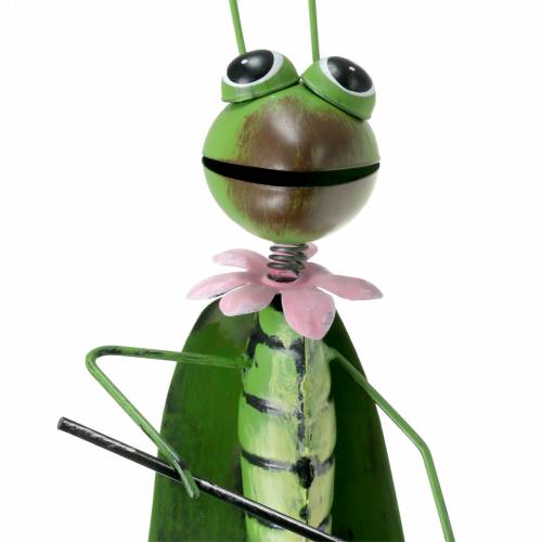Floristik24 Grasshopper garden plug metal green H114cm 2pcs