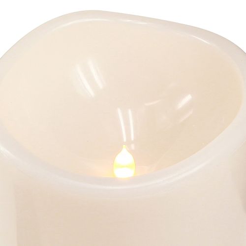 Product Large LED candle with timer for outdoors warm white Ø12.5cm H20cm 2pcs