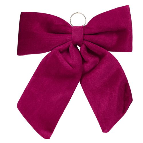 Large Velvet Christmas Bow Outdoor Red 48×52cm