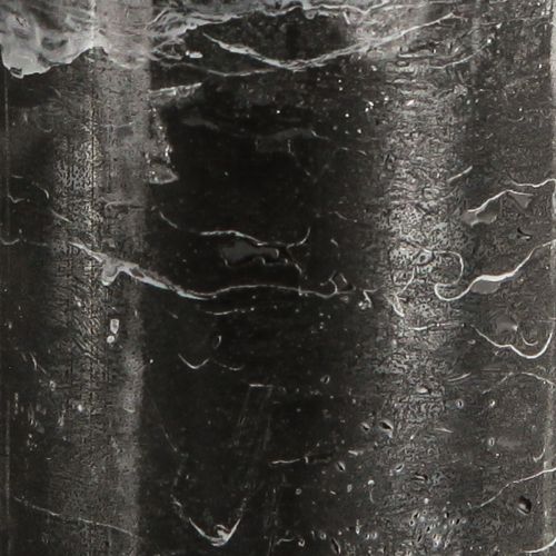 Product Large pillar candles black marble look 85x200mm 2 pcs