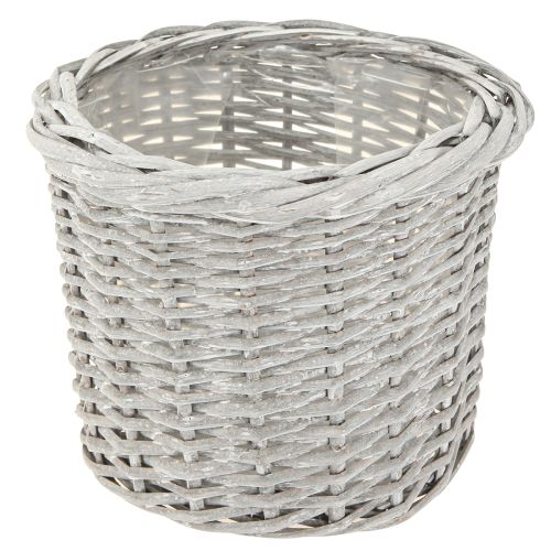 Product Large plant basket with foil white-grey Ø43/34/28cm set of 3