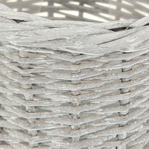 Product Large plant basket with foil white-grey Ø43/34/28cm set of 3