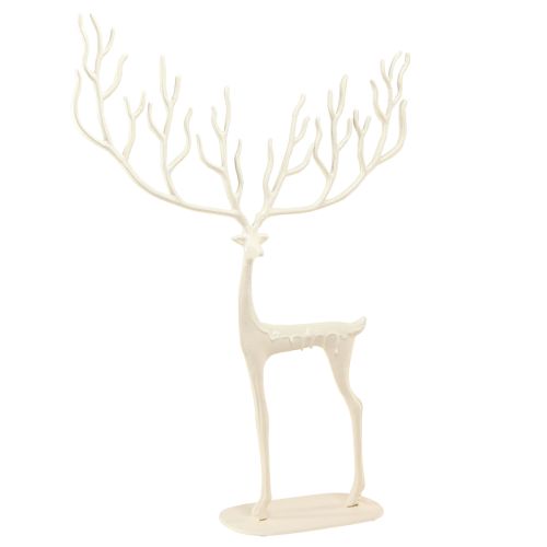 Large reindeer decoration metal Christmas decoration white H58cm