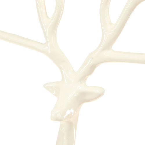 Product Large reindeer decoration metal Christmas decoration white H58cm