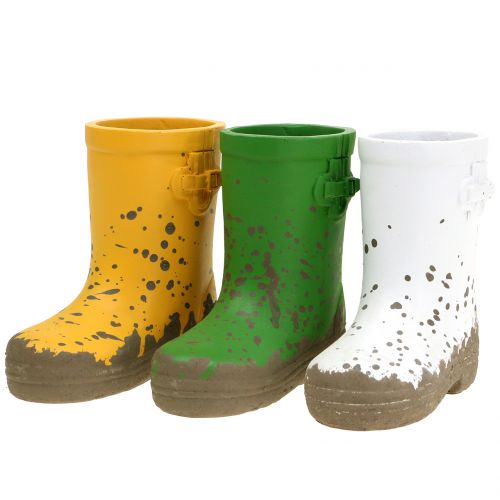 Floristik24 Mini plant pot rubber boots 10.5cm 6pcs