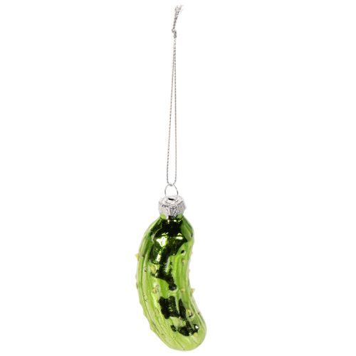 Glass Christmas Pickle Ornament Set – 7cm, Green, Pack of 4 buy online | Floristik24.co.uk