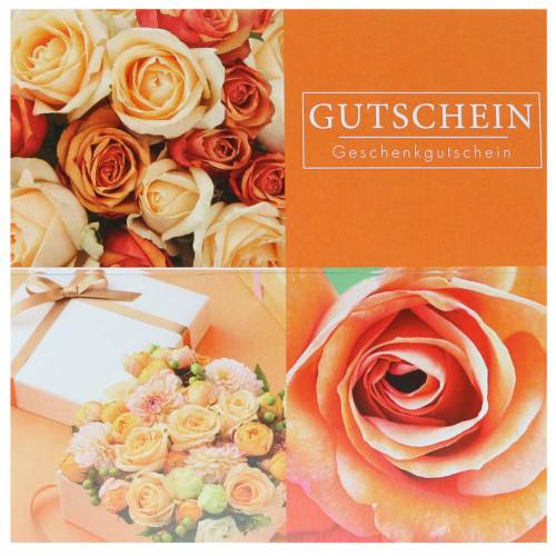 Floristik24 Gift Card Rose Orange + Cover 1p