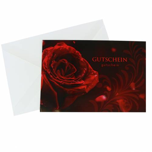 Floristik24 Coupon Rose with envelope 5pcs
