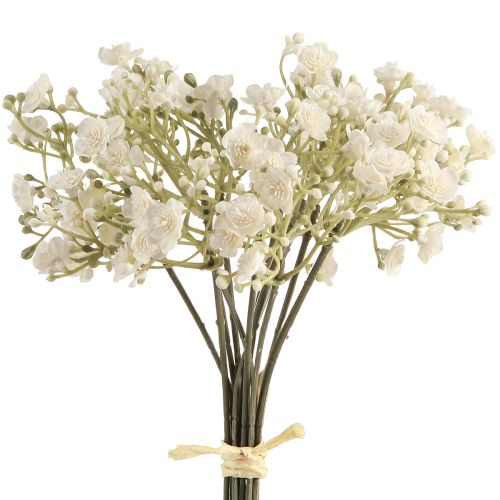 Floristik24 Gypsophila artificial baby&#39;s breath in a bunch white 23cm 12pcs