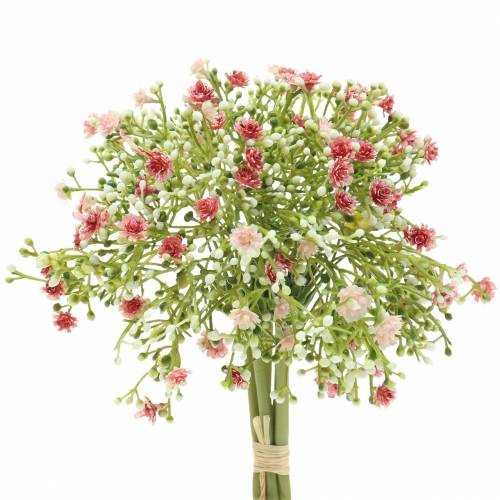 Floristik24 Gypsophila gypsophila artificial in bunch pink H28cm 6pcs