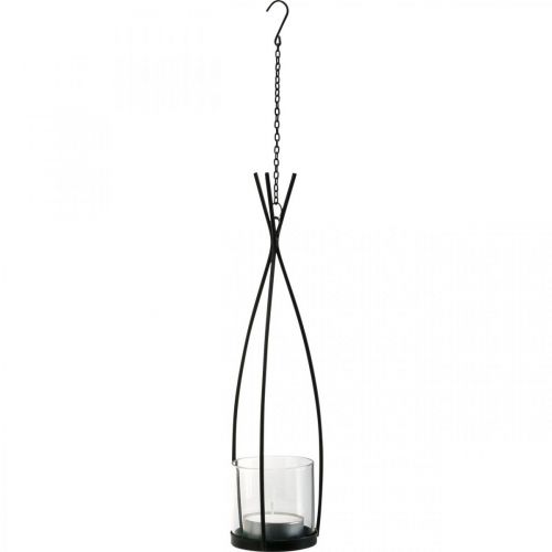 Product Lantern to hang hanging decoration balcony black Ø8cm H40cm