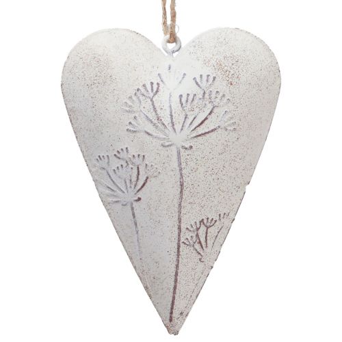 Floristik24 Hanging decoration decorative hearts vintage decoration metal 11x7.5cm 3pcs