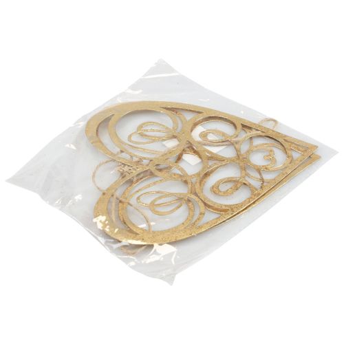 Floristik24 Hanging decoration window metal hearts decoration hearts golden 17cm 2pcs