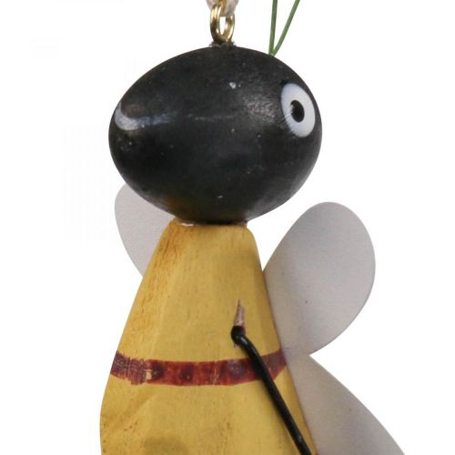 Hanging decoration window decoration bee wood metal decoration figure 10cm 4pcs