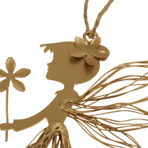 Floristik24 Hanging decoration metal elf fairy spring decoration 17.5×2×12.5cm 4pcs