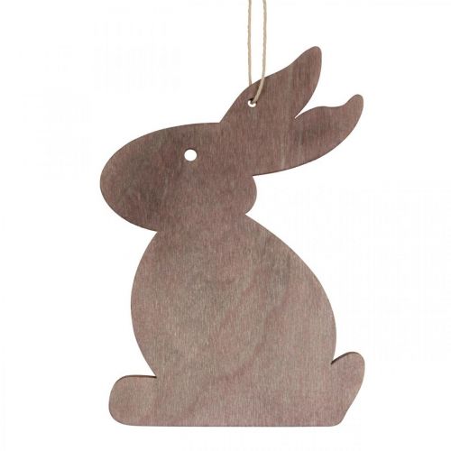 Floristik24 Hanging decoration Easter, Easter bunny wood, Easter pendant 12cm 12 pcs