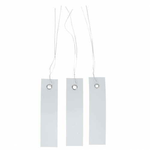 Floristik24 Hanging labels white 20mm x 80mm 250p